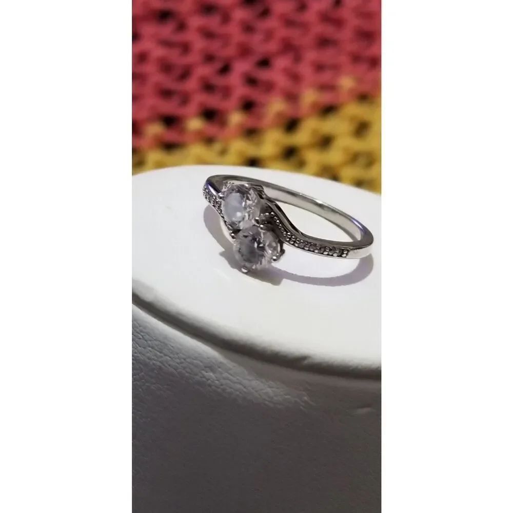 Sterling silver by-your-side ring Size 8 - Picture 5 of 7